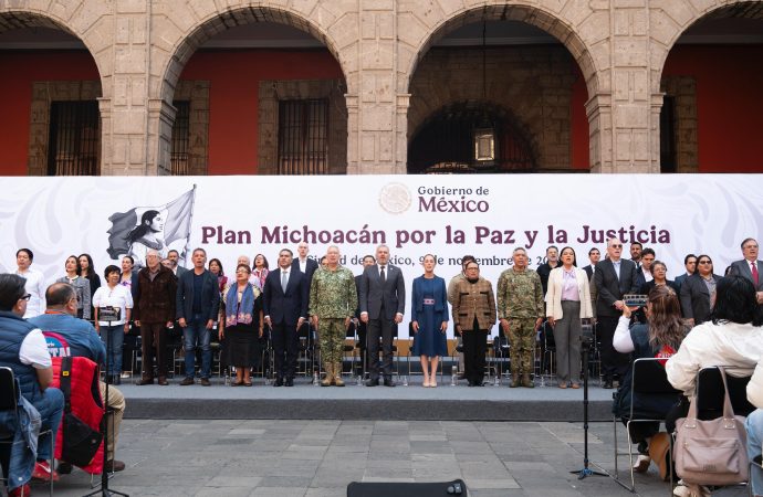 Sheinbaum presenta el “Plan Michoacán por la paz y la justicia”: 57 Mil MDP de inversión