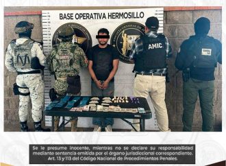 Mediante cateo se desarticula punto de venta de droga y detienen a narcomenudista en Hermosillo