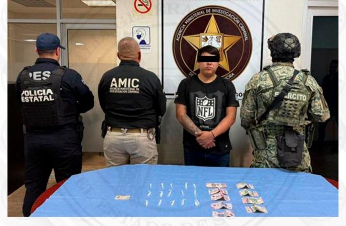 Detienen a presunto narcomenudista con cristal en operativo conjunto en Esperanza