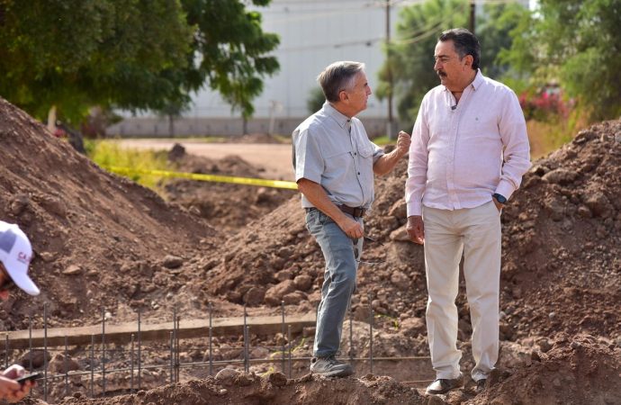 Supervisa Javier Lamarque trabajos de pavimentación e infraestructura en Cajeme