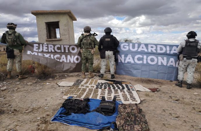 Asegura Guardia Nacional armamento y equipo táctico en Sonora