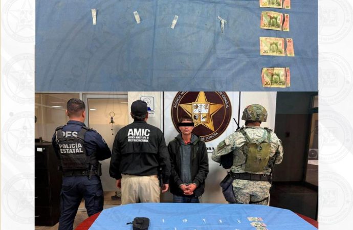 Capturan a hombre con dosis de “cristal” durante operativo conjunto en Ciudad Obregón