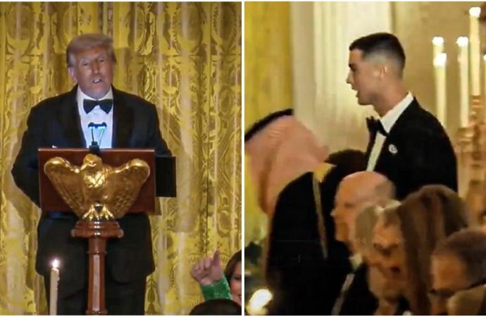 Trump recibe a Cristiano Ronaldo en cena oficial con el príncipe saudí