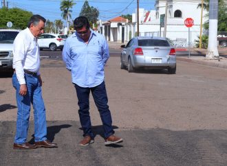 Supervisa alcalde rehabilitación de drenaje, bacheo y pavimentación en Cajeme