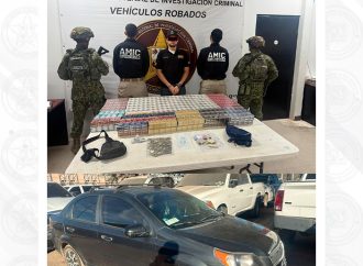 Operativo conjunto en Hermosillo detiene a sujeto con droga, contrabando de cigarros y dinero en efectivo