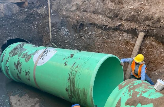 Avanza hasta 70% la rehabilitación del Colector del Vado del Río en Hermosillo