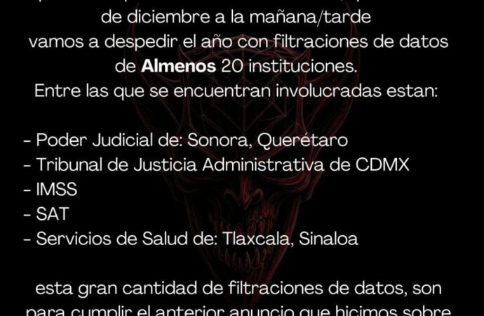 Filtran datos de instituciones públicas de Sonora
