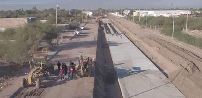 Supervisan avances en rehabilitación del bulevar Centenario en Navojoa