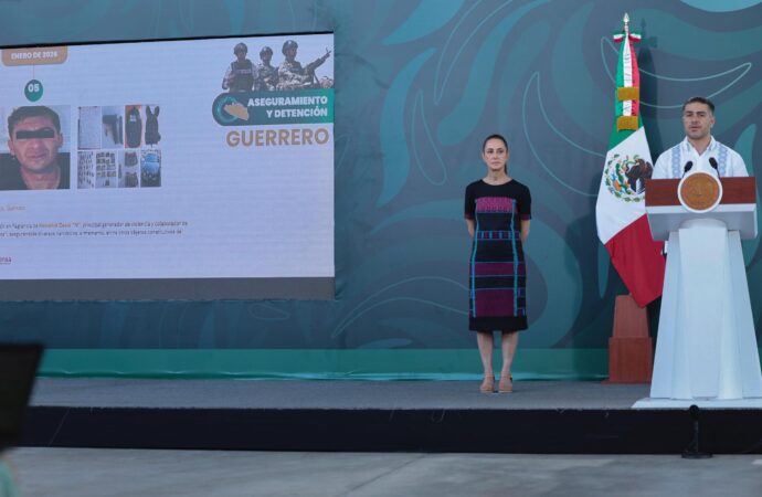 Presidenta Sheinbaum destaca reducción de 65% en homicidios dolosos en Guerrero y 71% en Acapulco