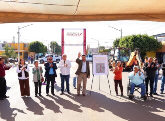 Repara Oomapasc de Cajeme hundimiento en calle Michoacán e Hidalgo