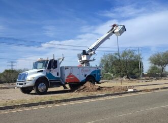 Comienza la instalación de alumbrado en prolongación Quiroga