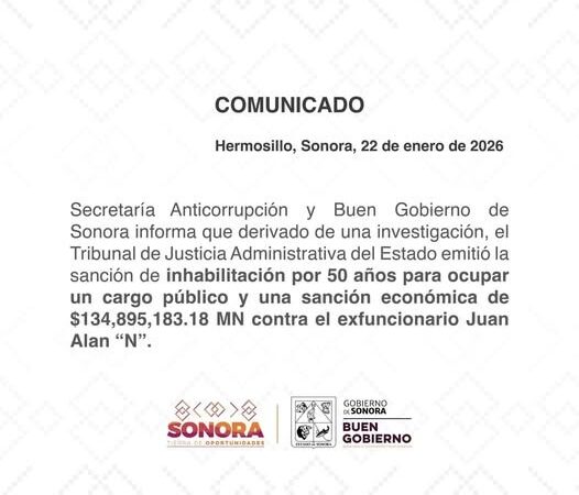 Sancionan con más 134 MDP a Juan Alan “N” por desvío de recursos de CECOP