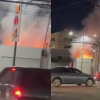Reportan incendio en contenedor de basura en área de KFC en Hermosillo