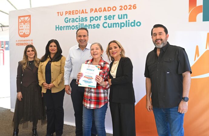 Beneficia Toño Astiazarán a familias hermosillenses con programa “Tu Predial Pagado 2026”