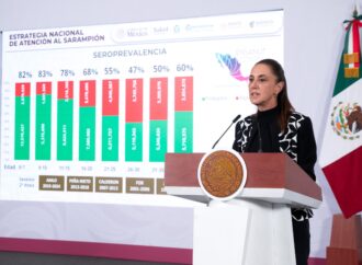 Sheinbaum llama a la calma ante brote de sarampión; hay 28 millones de vacunas disponibles