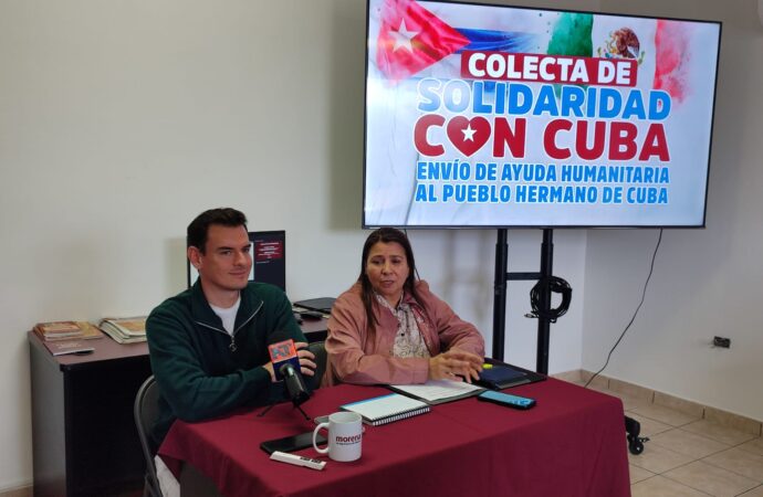 Morena inicia colecta de víveres para el pueblo cubano