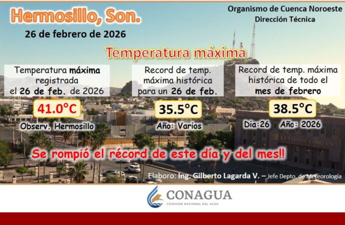 Hermosillo rompe récord de calor para un mes de febrero con 41 grados