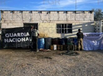 Aseguran más de dos mil litros de diésel en operativo en Sonora