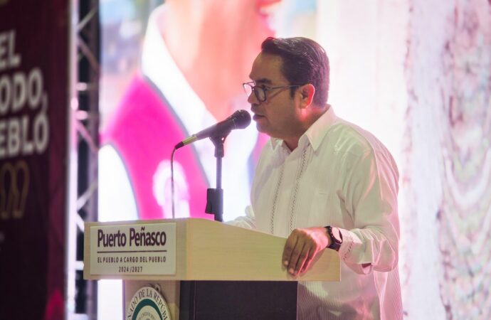 Heriberto Aguilar llama en Peñasco a cerrar filas para que continúe la transformación