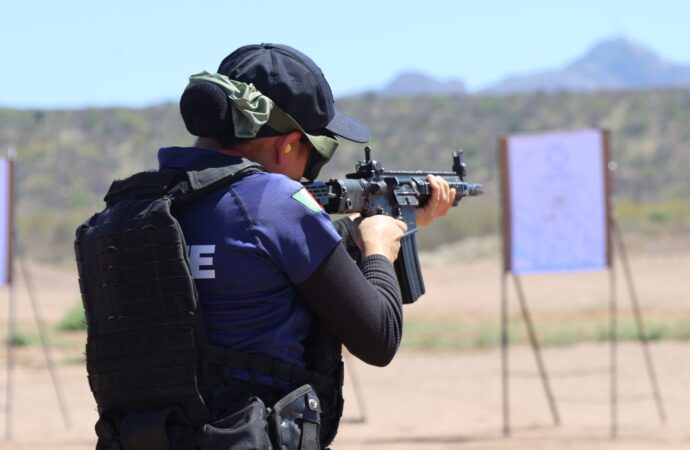 Refuerzan formación de cadetes con prácticas de tiro en la Academia de Policía de Cajeme