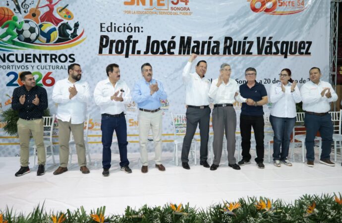 Javier Lamarque inaugura en Cajeme los encuentros deportivos y culturales 2026 del SNTE 54