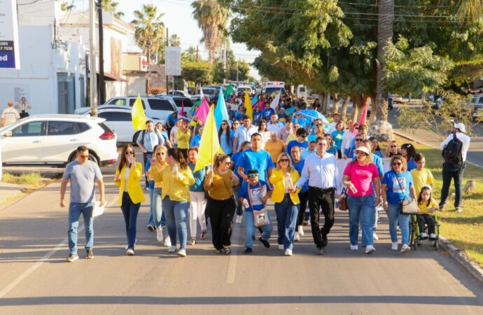 Navojoa reafirma compromiso con la inclusión en caminata por el Síndrome de Down y el Autismo