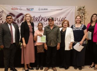 288 parejas formalizan su unión en matrimonios colectivos Cajeme 2026