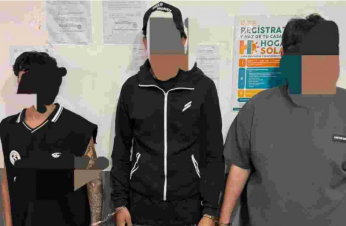Capturan a tres presuntos responsables de asalto armado a tienda en Hermosillo