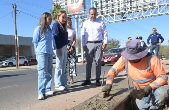 Avanza rehabilitación del bulevar García Morales; beneficiará a más de 8 mil hermosillenses