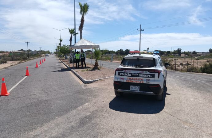 Vigila Policía de Hermosillo por aire y tierra carreteras y puntos turísticos