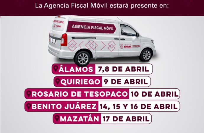 Refuerza Gobierno de Sonora atención fiscal en el sur con unidad móvil