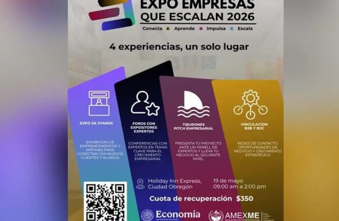 Ciudad Obregón será sede de la Expo Negocios que Escalan 2026
