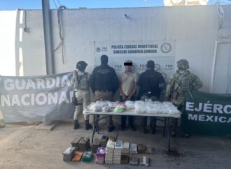 Guardia Nacional y Ejército Mexicano aseguran más de 102 kilos de droga y armamento en Sonora