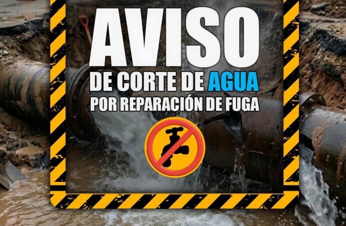Oomapasc suspenderá servicio de agua en cinco colonias de Cajeme por reparación de fuga