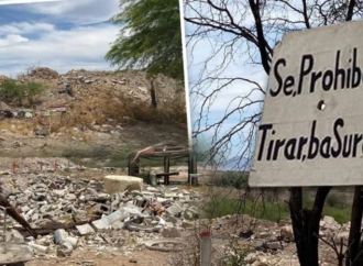 Denuncian basurero clandestino en presa Abelardo L. Rodríguez en Hermosillo