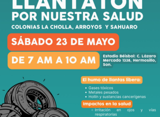 Realizarán sexta edición del “Llantatón por Nuestra Salud” en Hermosillo para recolectar llantas en desuso