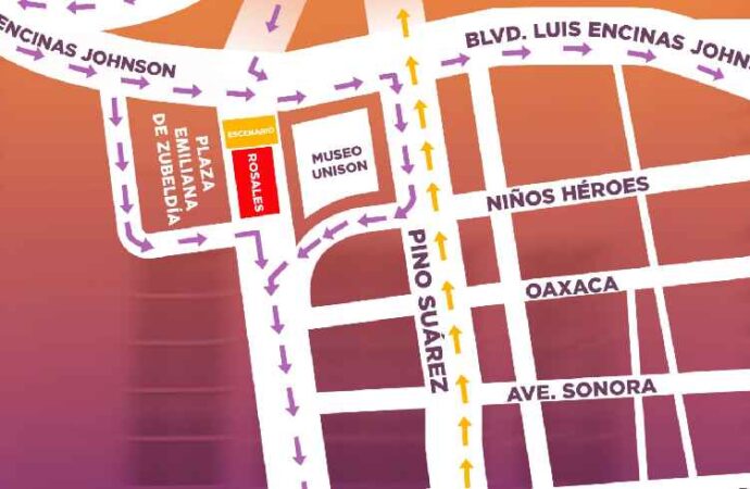 Cerrarán tramo de la calle Rosales por montaje de escenario para Fiestas del Pitic 2026