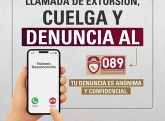 Colgar y denunciar la extorsión al 089 puede hacer la diferencia