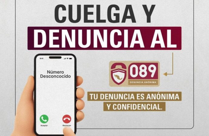 Colgar y denunciar la extorsión al 089 puede hacer la diferencia