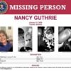 Sin indicios en Sonora sobre Nancy Guthrie: Fiscalía