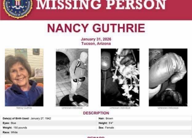 Sin indicios en Sonora sobre Nancy Guthrie: Fiscalía