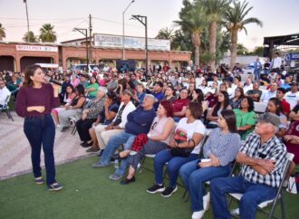 Lorenia Valles inicia en el norte de Sonora su recorrido como aspirante a la coordinación de la defensa de la transformación