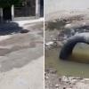 Fuga de drenaje en la colonia Insurgentes afecta salud de vecinos y golpea a comercios
