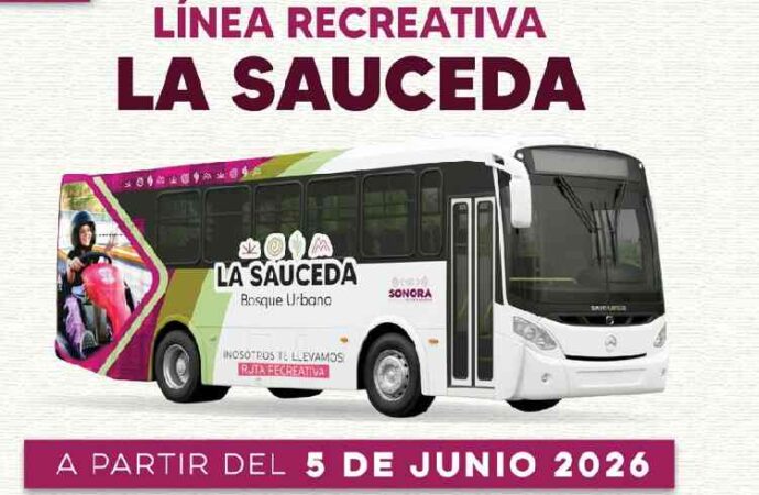 Gobierno de Sonora impulsa nueva línea de transporte gratuita hacia el Bosque Urbano La Sauceda