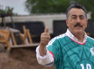 Lamarque supervisa obras de drenaje mientras Cajeme vive la fiebre del Mundial