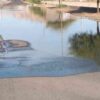 Denuncian vecinos fuga de aguas negras que afecta varias calles de El Pedregal