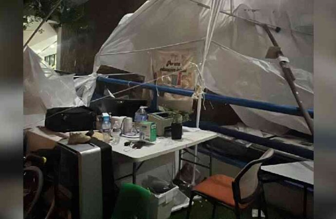 Vientos provocan daños a campamento de maestras de estancias