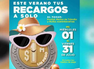 Tesorería de Hermosillo lanza promoción de recargos a un peso durante todo julio