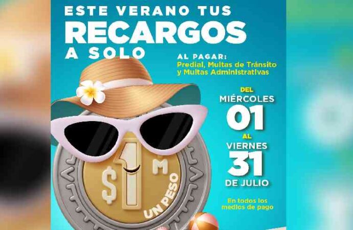 Tesorería de Hermosillo lanza promoción de recargos a un peso durante todo julio