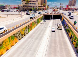Avanza al 95% el nuevo mural del paso a desnivel de Colosio y Solidaridad